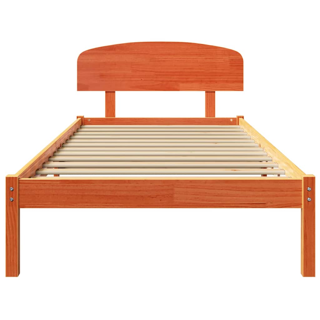 Cadre de lit Marron 80 x 200 cm Bois de pin massif - XIOS