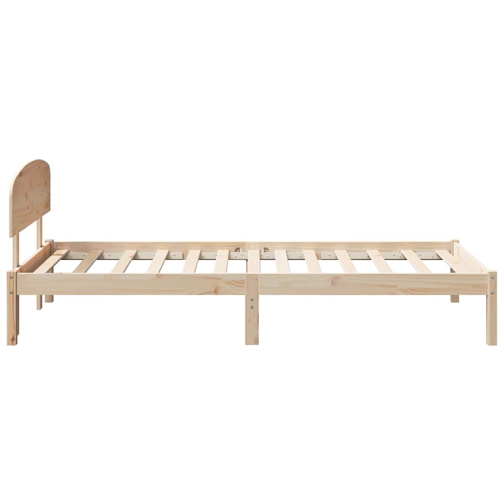 Cadre de lit Marron 75 x 190 cm Bois de pin massif - XIOS