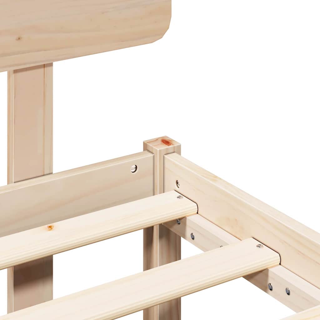 Cadre de lit avec tête de lit Naturel 160 x 200 cm - XIOS