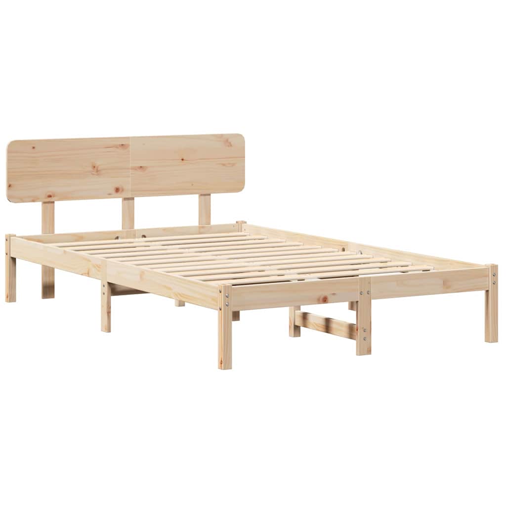 Cadre de lit avec tête de lit Naturel 135 x 190 cm - XIOS