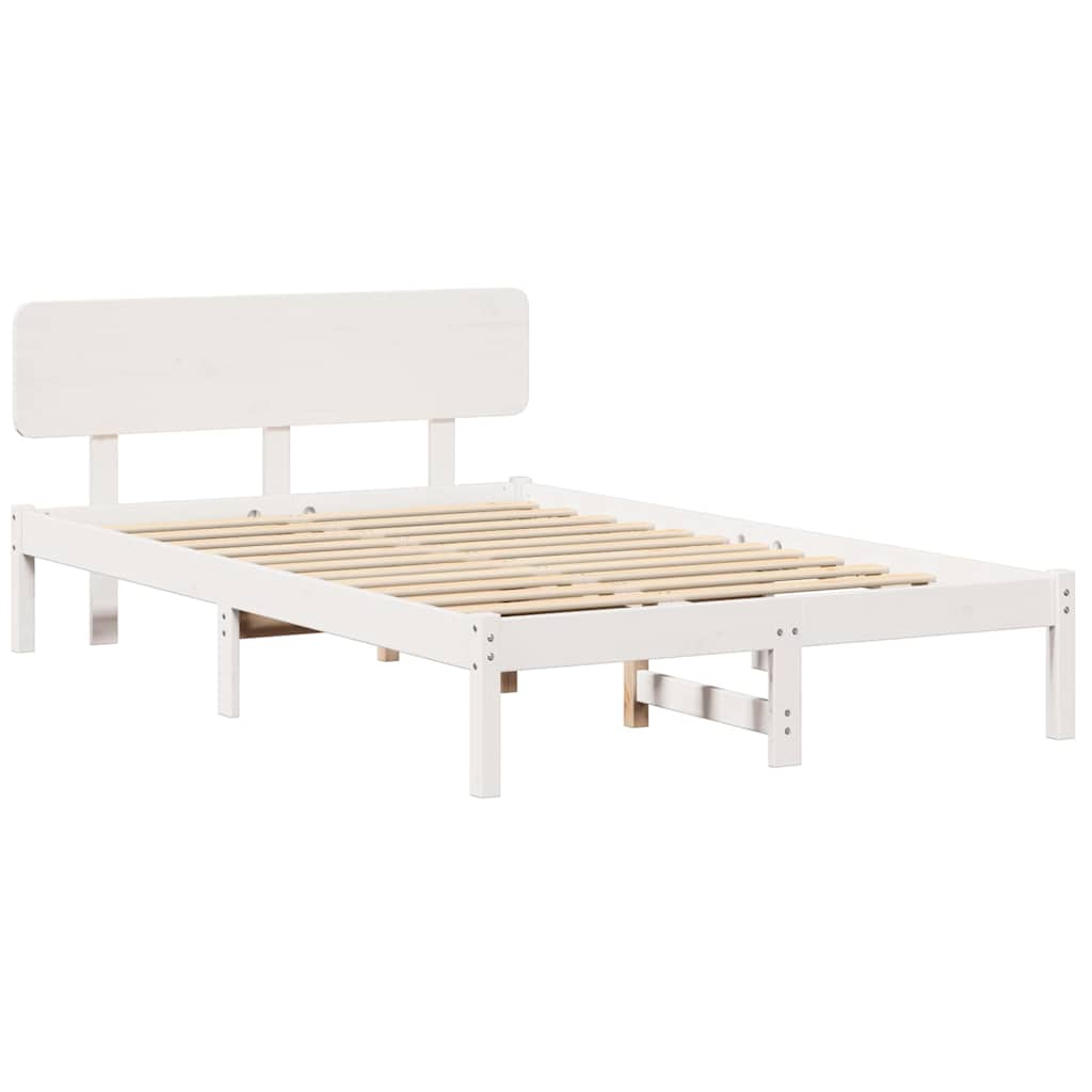Cadre de lit avec tête de lit Blanc 120 x 190 cm - XIOS