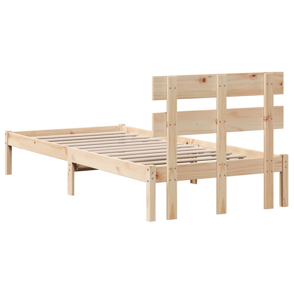 Cadre de lit Marron 80 x 200 cm Bois de pin massif - XIOS