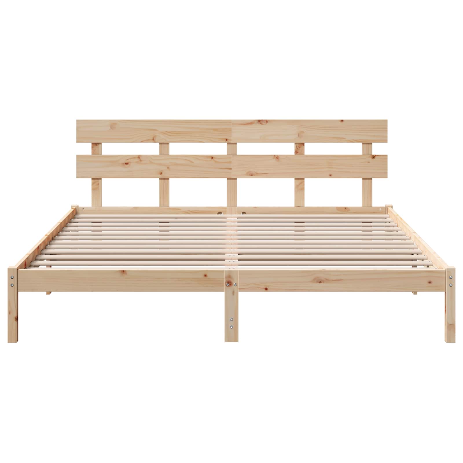Cadre de lit Marron 200 x 200 cm Bois de pin massif - XIOS