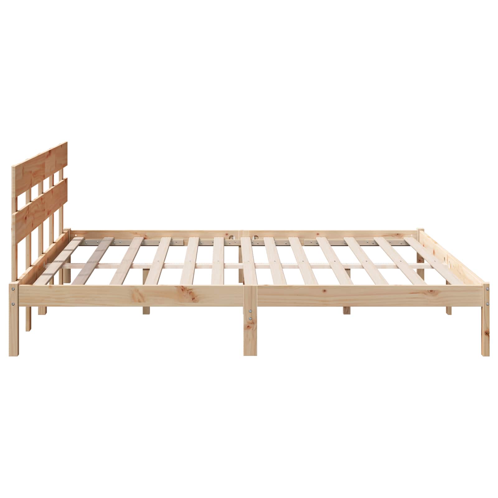 Cadre de lit Marron 200 x 200 cm Bois de pin massif - XIOS