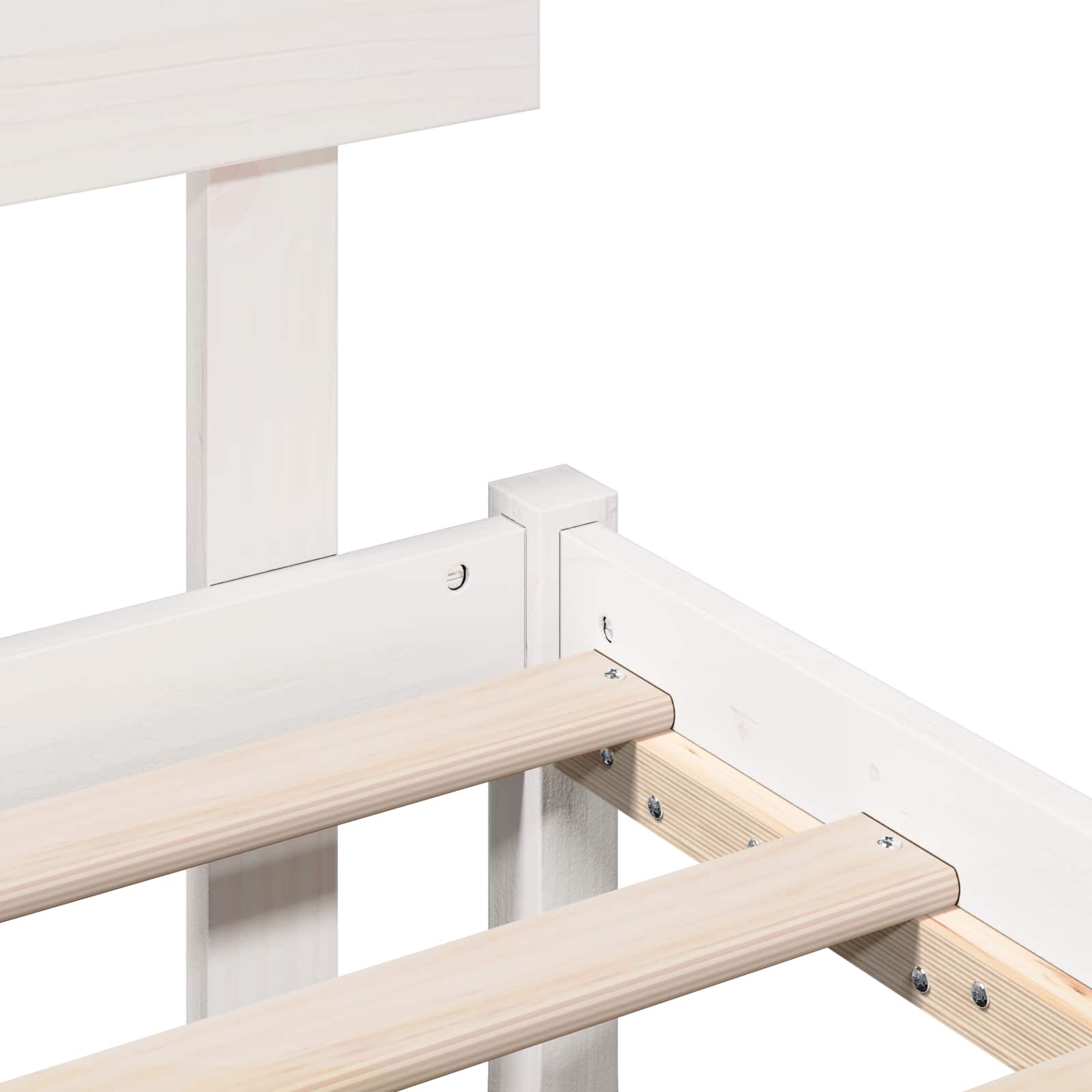 Cadre de lit Blanc 200 x 200 cm Bois de pin massif - XIOS