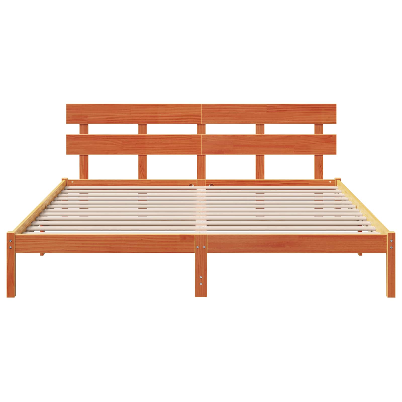 Cadre de lit Marron 200 x 200 cm Bois de pin massif - XIOS
