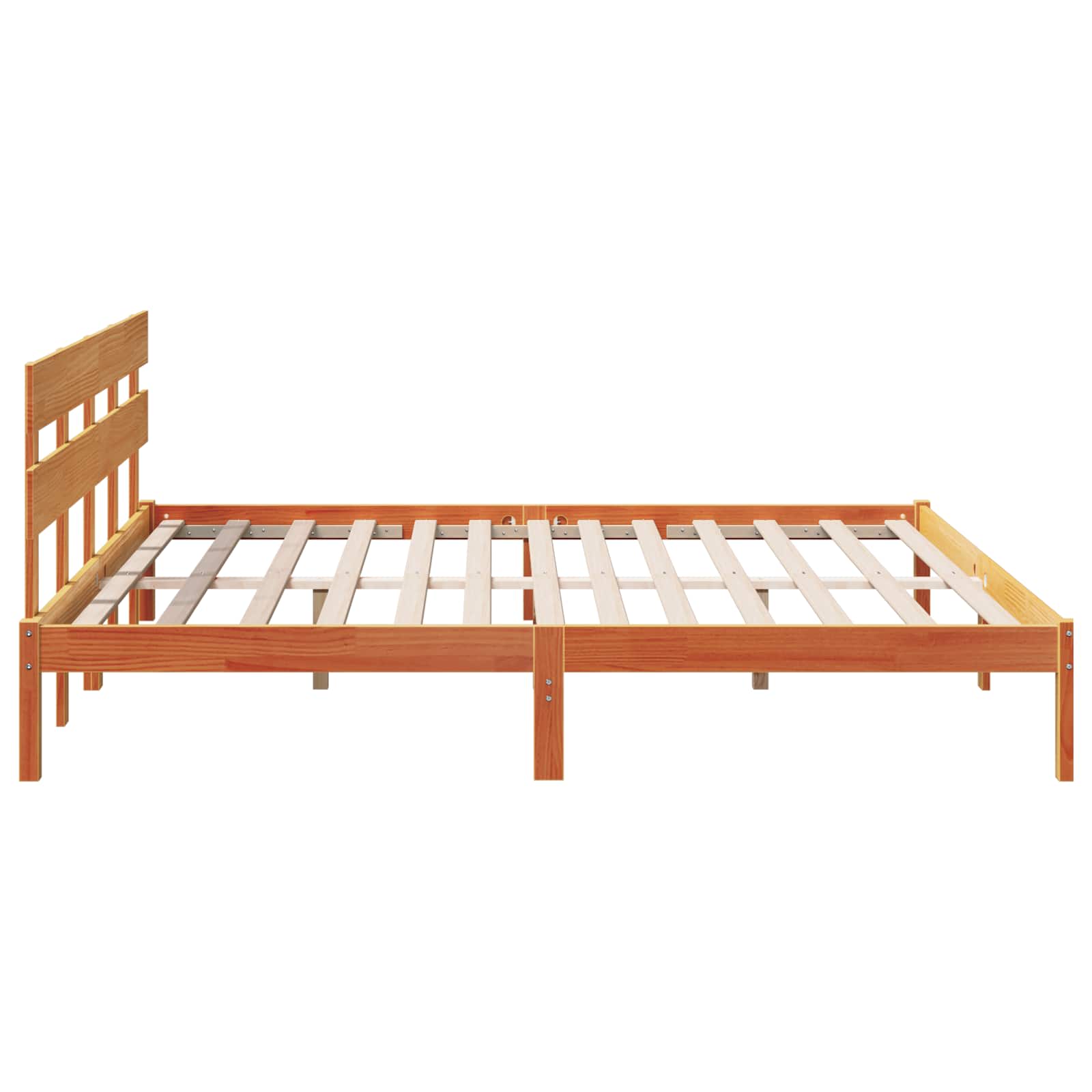 Cadre de lit Marron 200 x 200 cm Bois de pin massif - XIOS