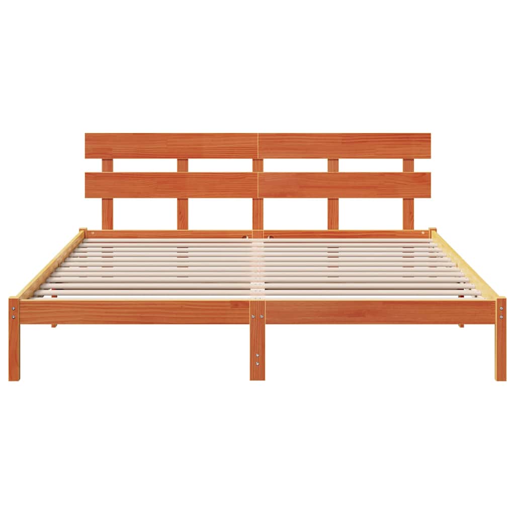 Cadre de lit Marron 180 x 200 cm Bois de pin massif - XIOS