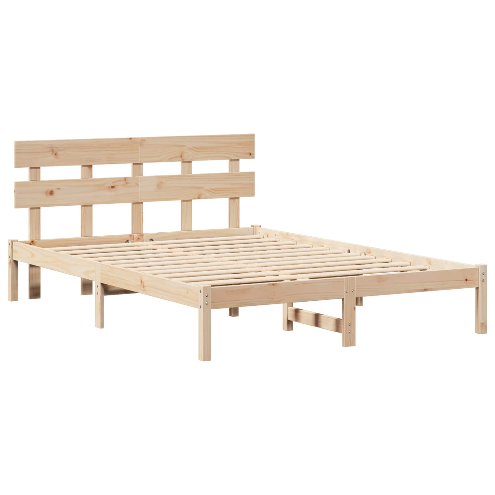 Cadre de lit Marron 160 x 200 cm Bois de pin massif - XIOS
