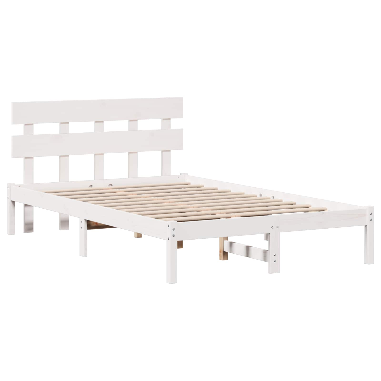 Cadre de lit Blanc 120 x 200 cm Bois de pin massif - XIOS