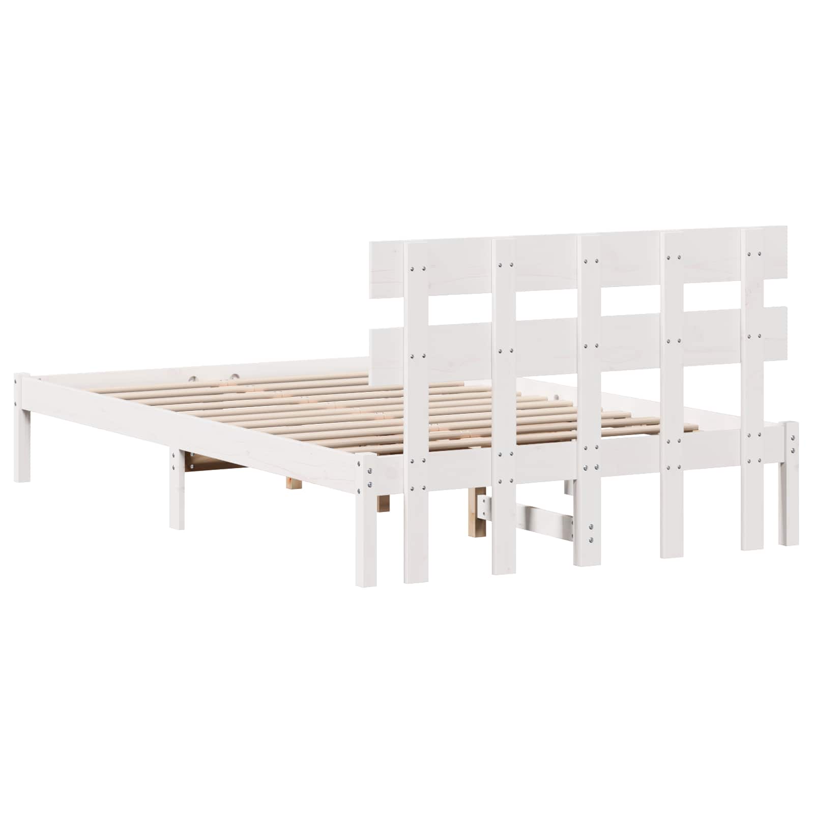 Cadre de lit Blanc 120 x 200 cm Bois de pin massif - XIOS
