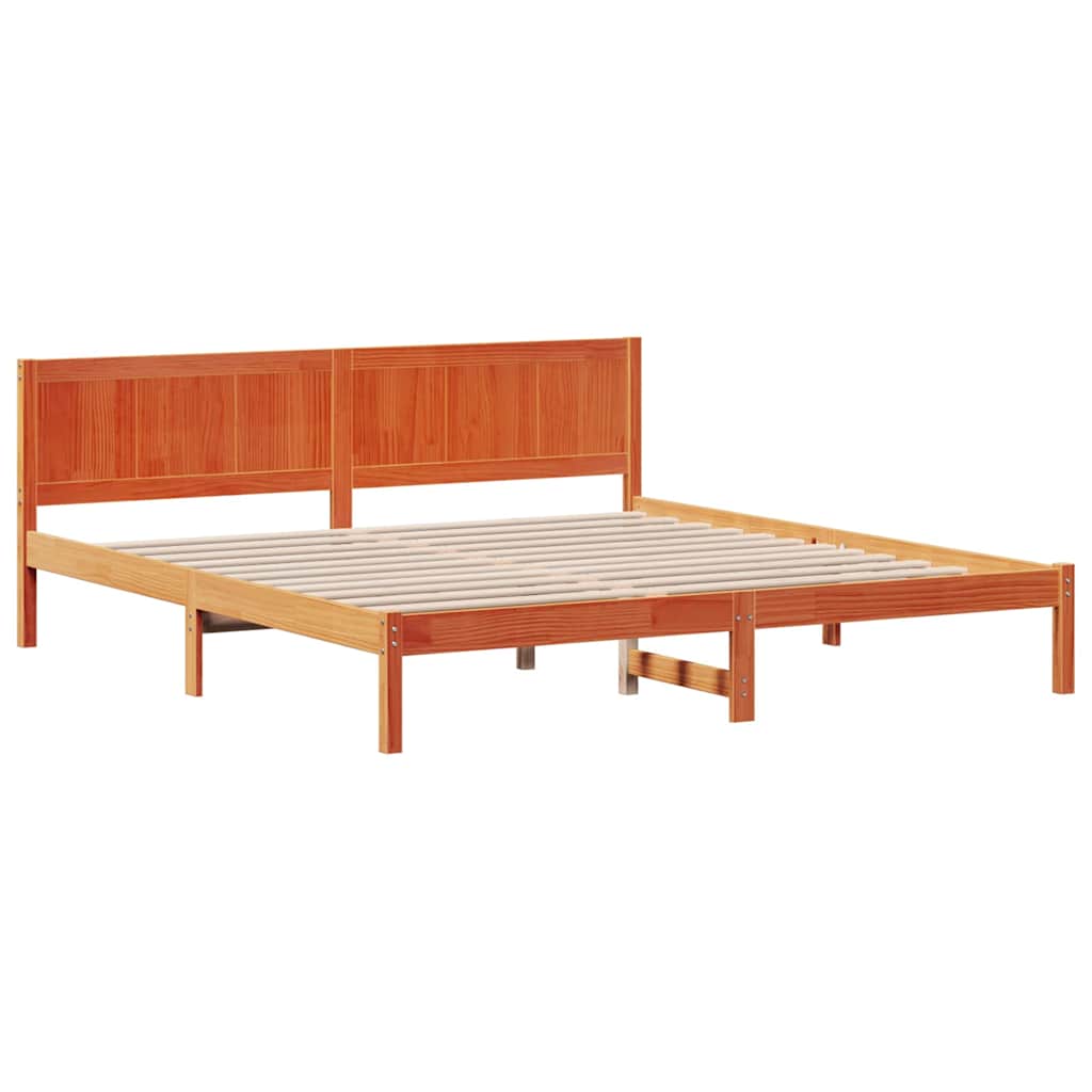 Cadre de lit Marron 200 x 200 cm Bois de pin massif - XIOS