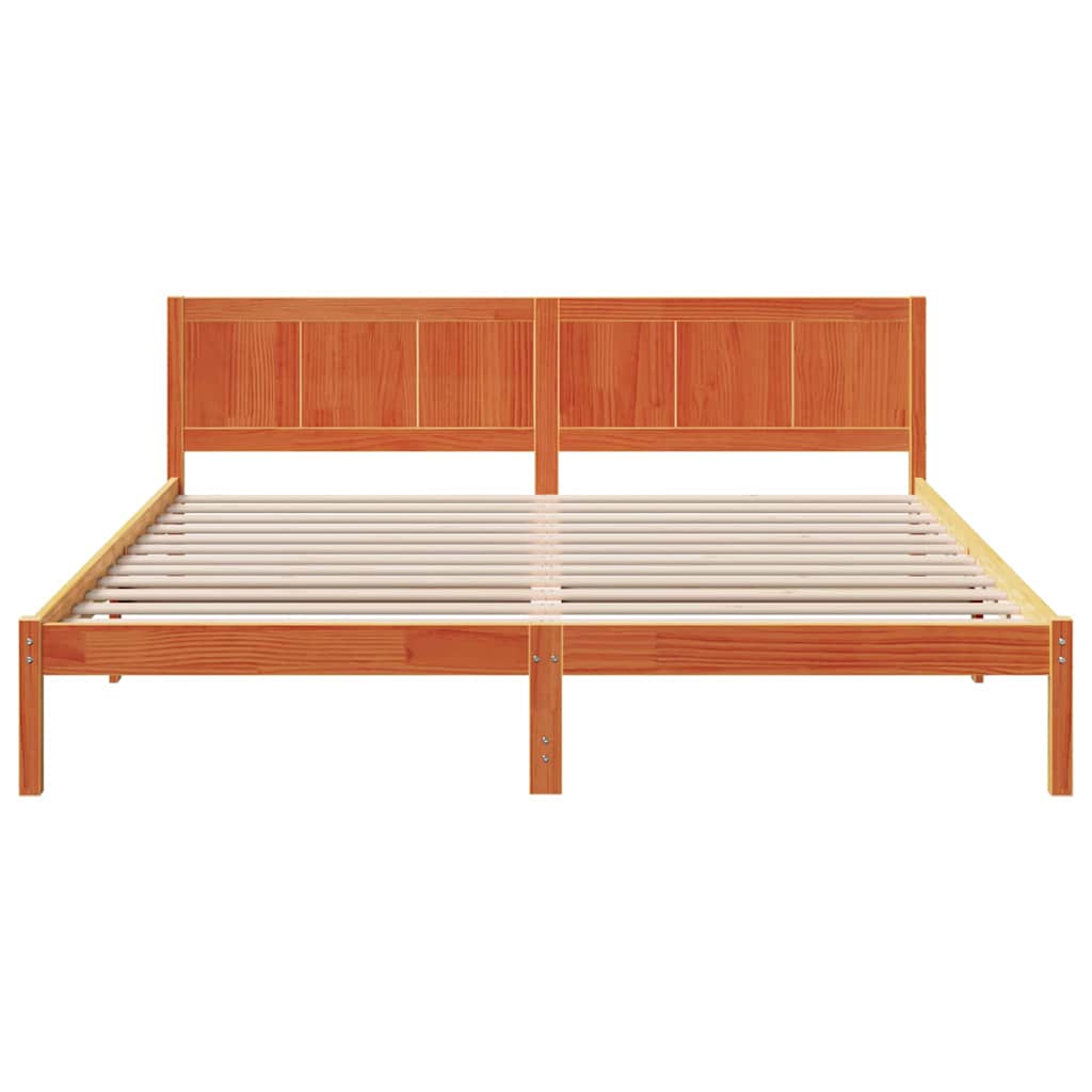 Cadre de lit Marron 180 x 200 cm Bois de pin massif - XIOS
