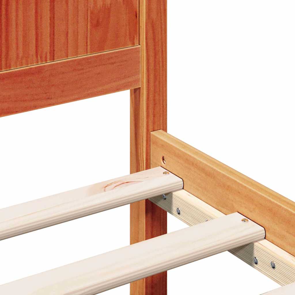 Cadre de lit Marron 160 x 200 cm Bois de pin massif - XIOS