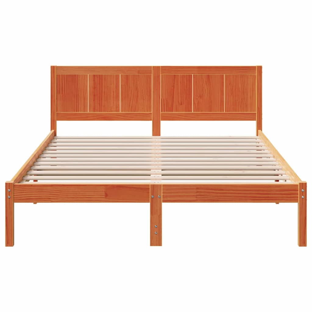 Cadre de lit Marron 160 x 200 cm Bois de pin massif - XIOS
