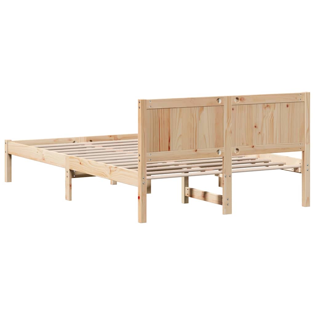Cadre de lit Marron 120 x 190 cm Bois de pin massif - XIOS