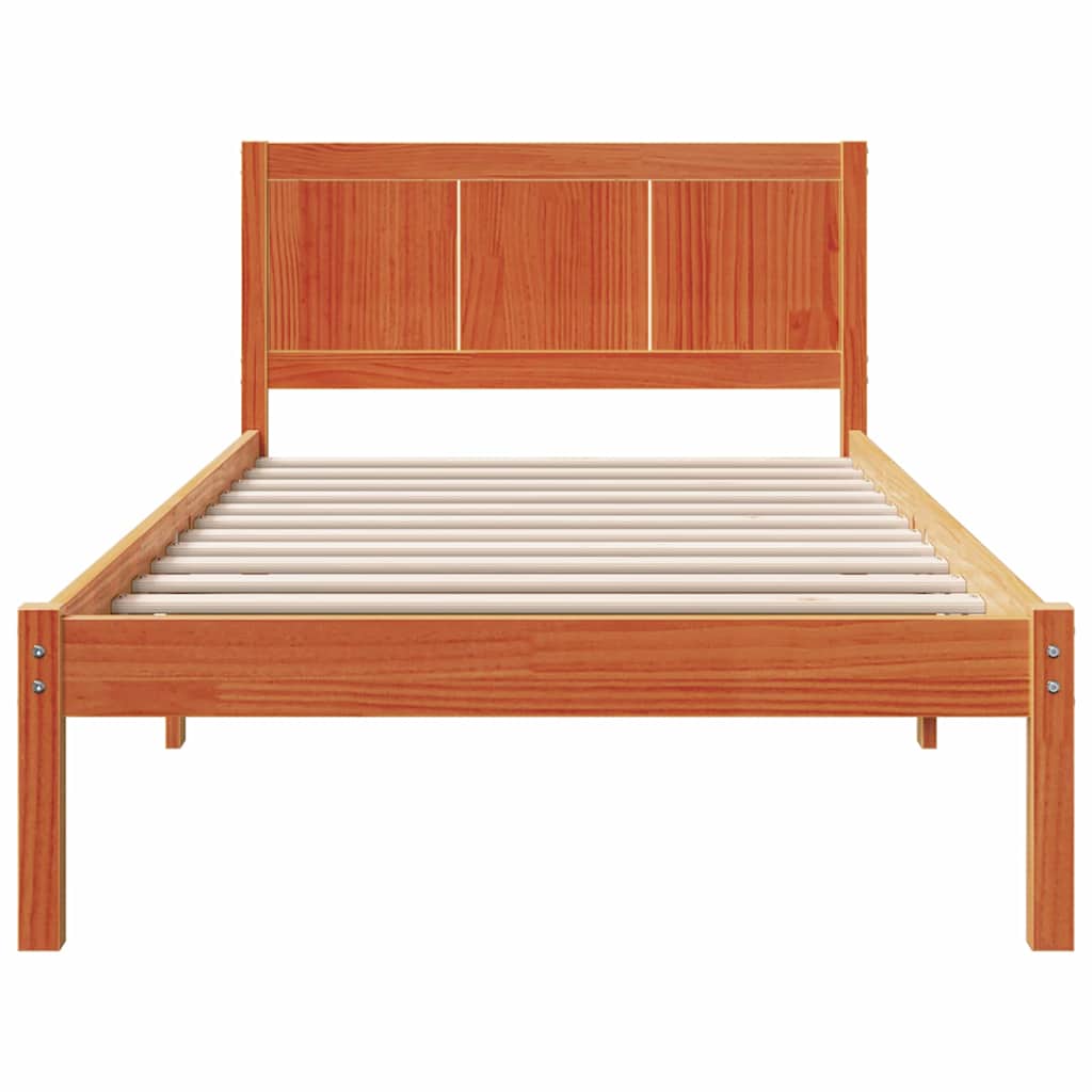 Cadre de lit Marron 80 x 200 cm Bois de pin massif - XIOS