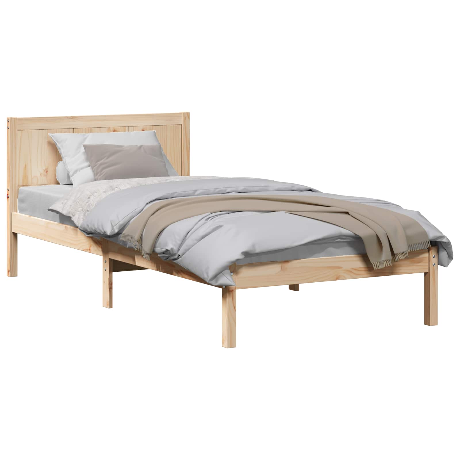 Cadre de lit Marron 100 x 200 cm Bois de pin massif - XIOS