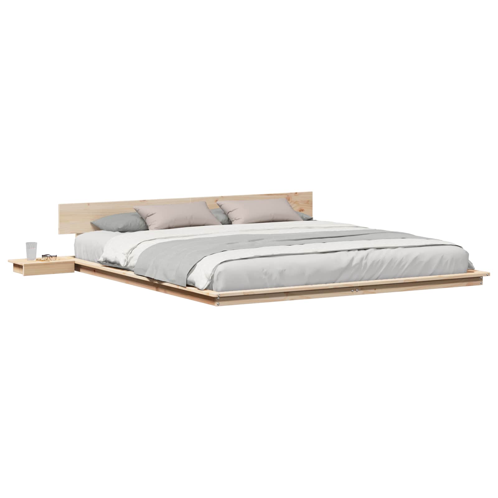 Cadre de lit Marron 200 x 200 cm bois - XIOS