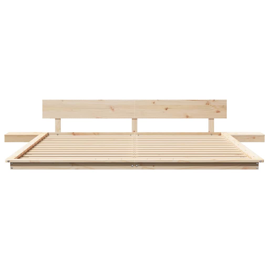 Cadre de lit Marron 200 x 200 cm bois - XIOS