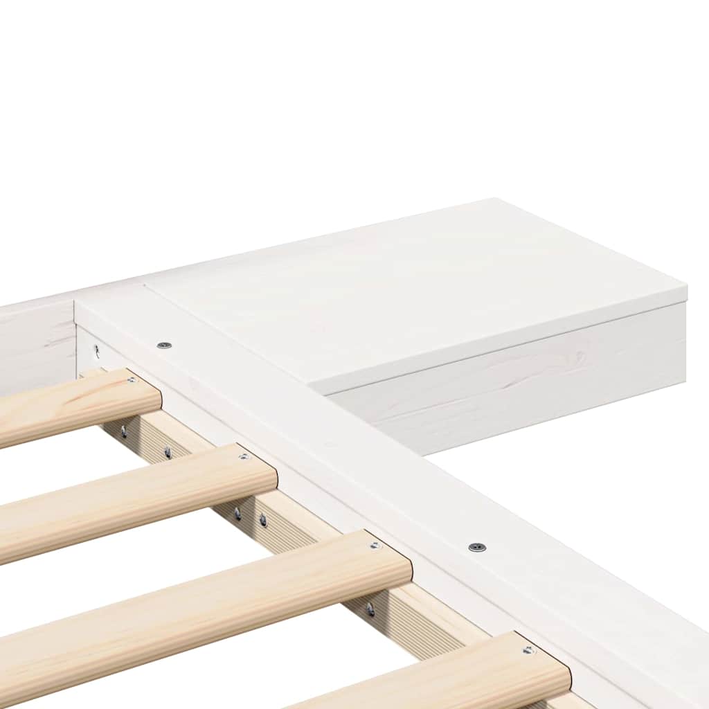 Cadre de lit Blanc 200 x 200 cm bois - XIOS