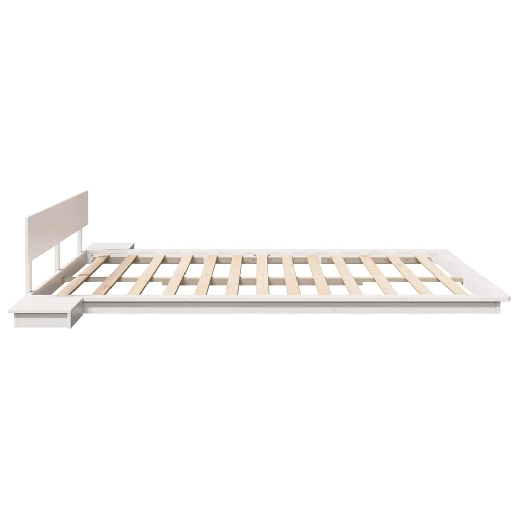 Cadre de lit Blanc 200 x 200 cm bois - XIOS