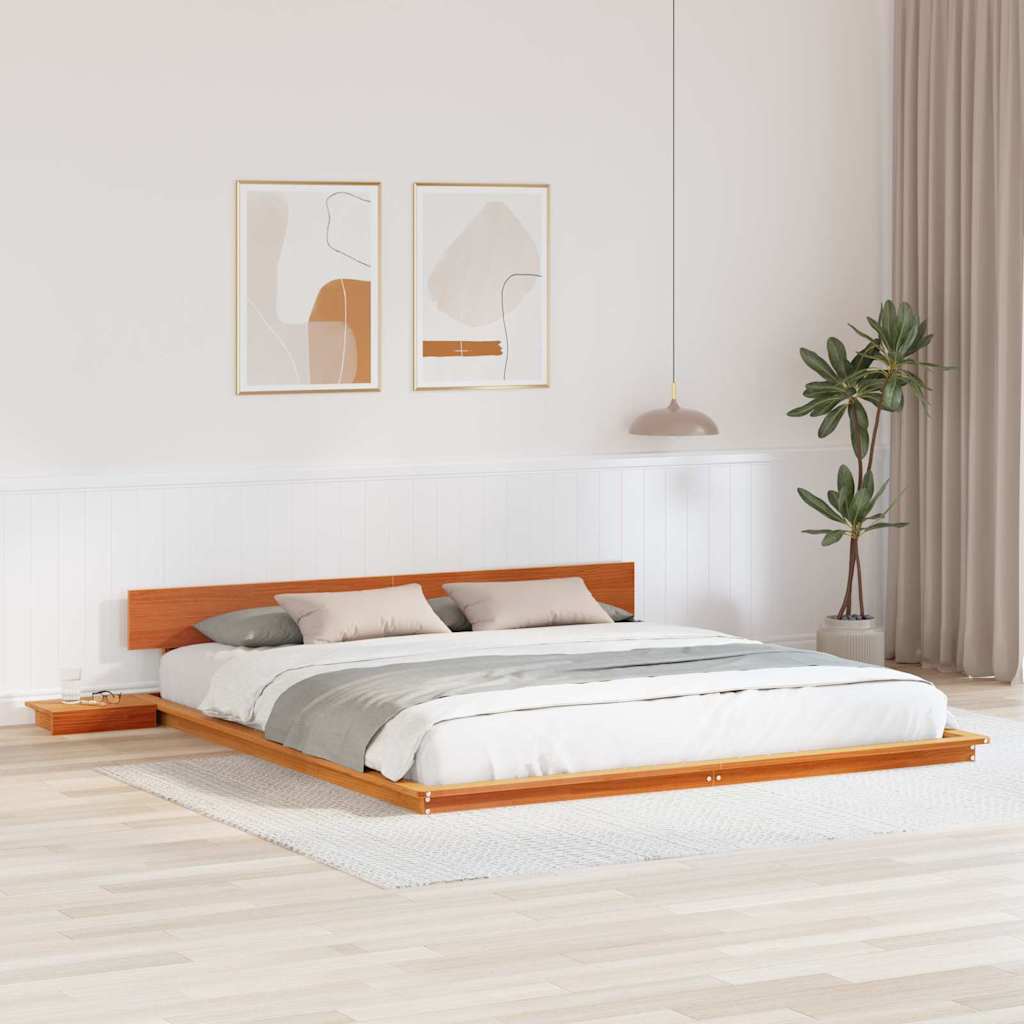 Cadre de lit Marron 200 x 200 cm bois - XIOS