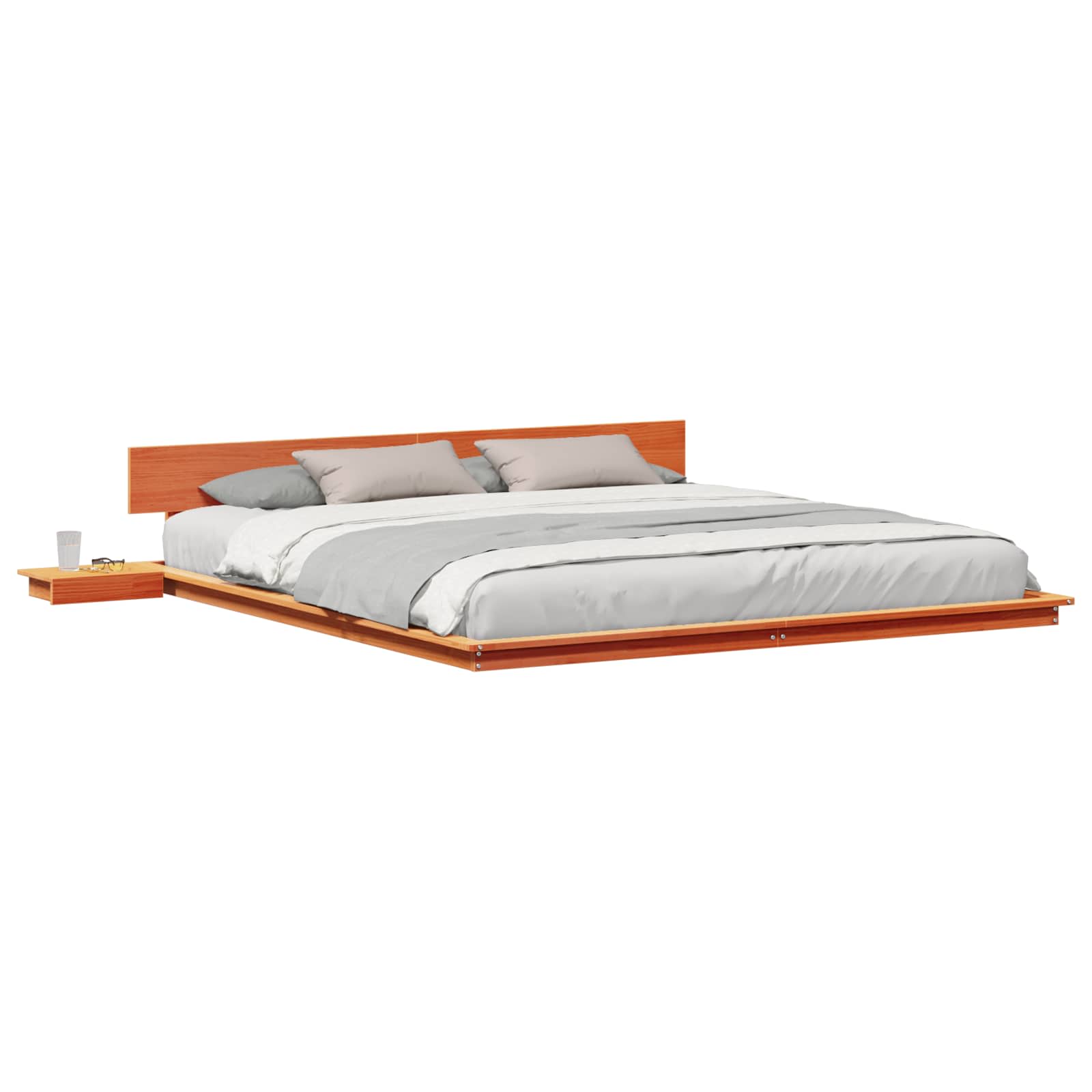 Cadre de lit Marron 200 x 200 cm bois - XIOS