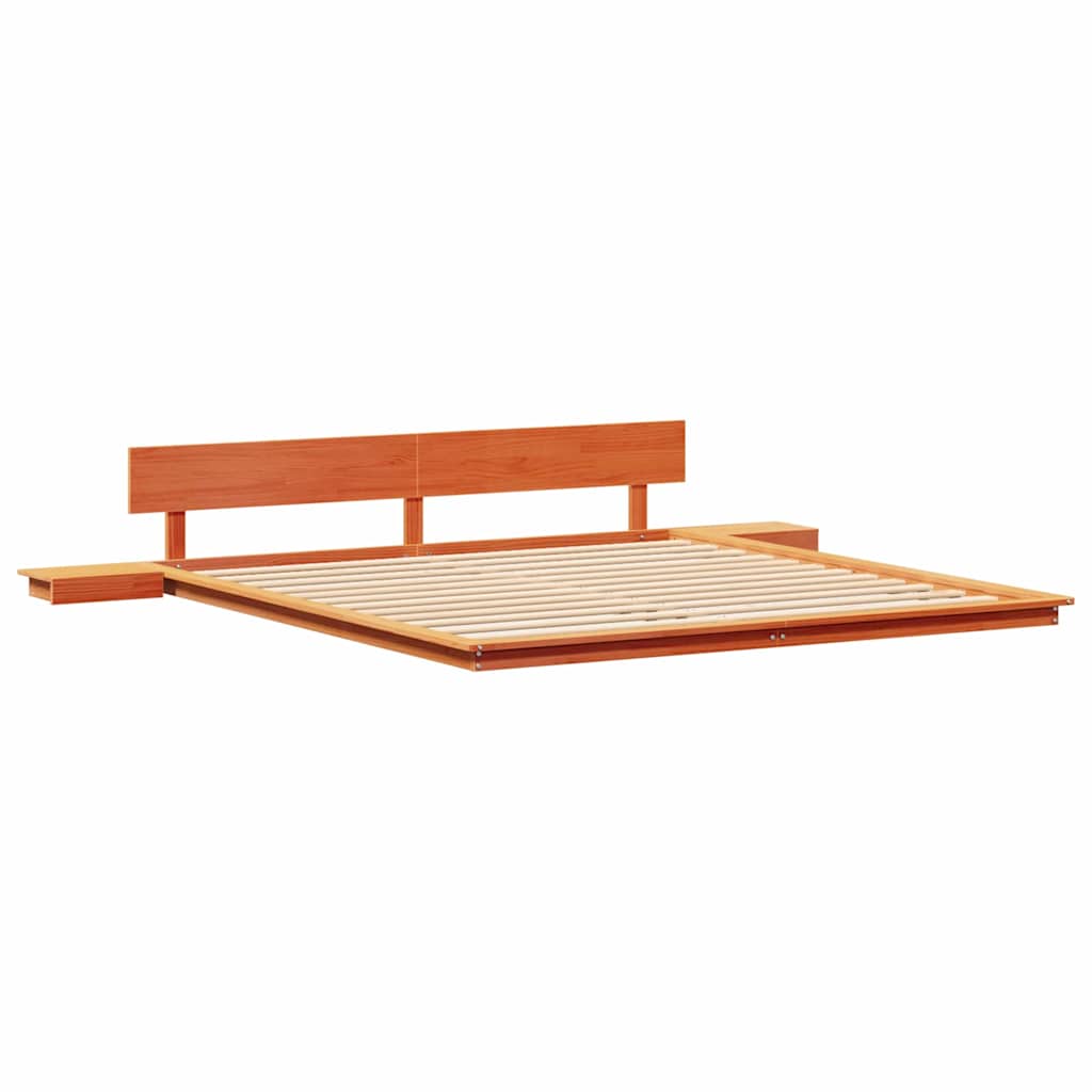 Cadre de lit Marron 200 x 200 cm bois - XIOS
