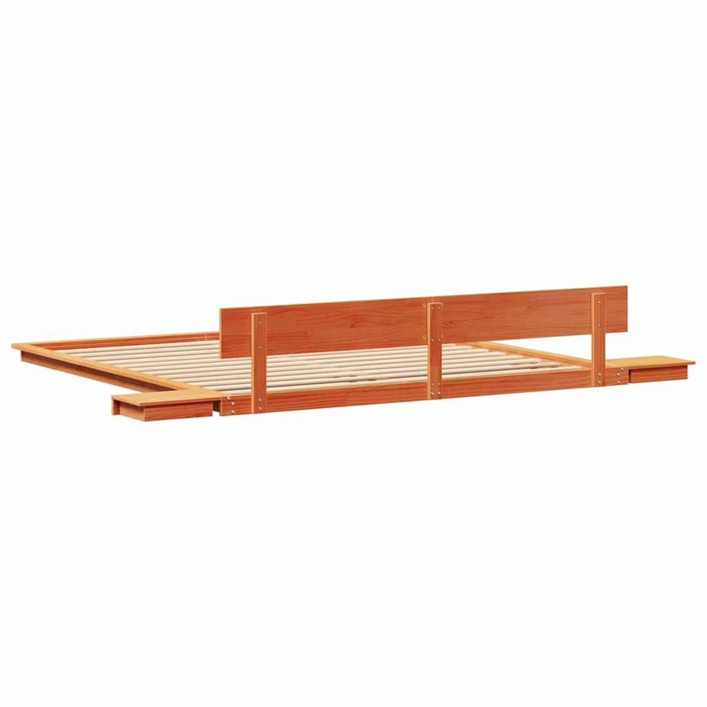 Cadre de lit Marron 200 x 200 cm bois - XIOS