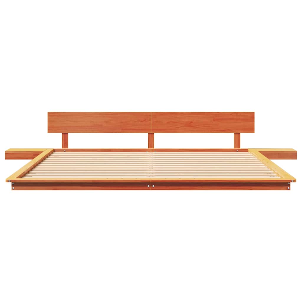 Cadre de lit Marron 200 x 200 cm bois - XIOS