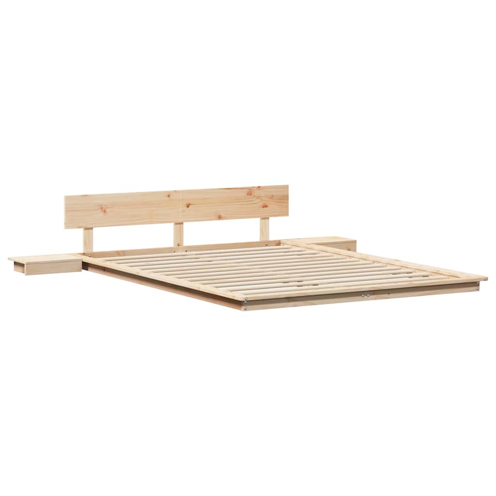Cadre de lit Marron 150 x 200 cm bois - XIOS