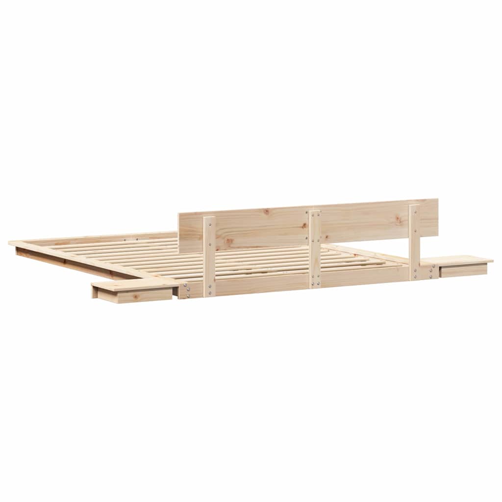 Cadre de lit Marron 150 x 200 cm bois - XIOS
