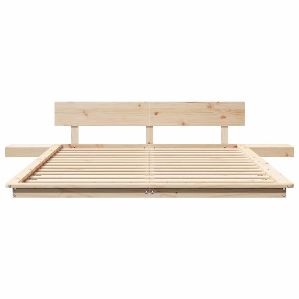 Cadre de lit Marron 150 x 200 cm bois - XIOS