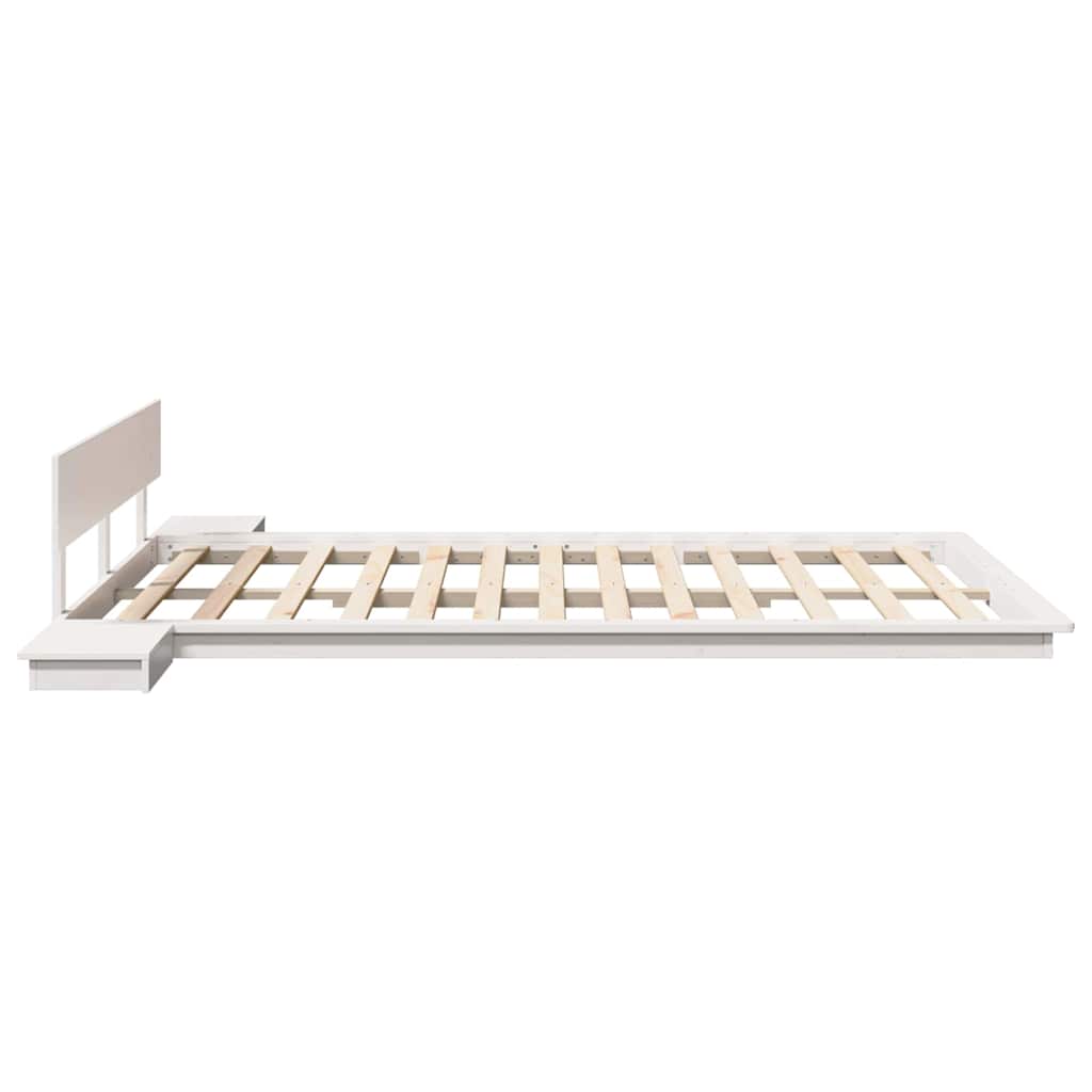 Cadre de lit Blanc 150 x 200 cm bois - XIOS