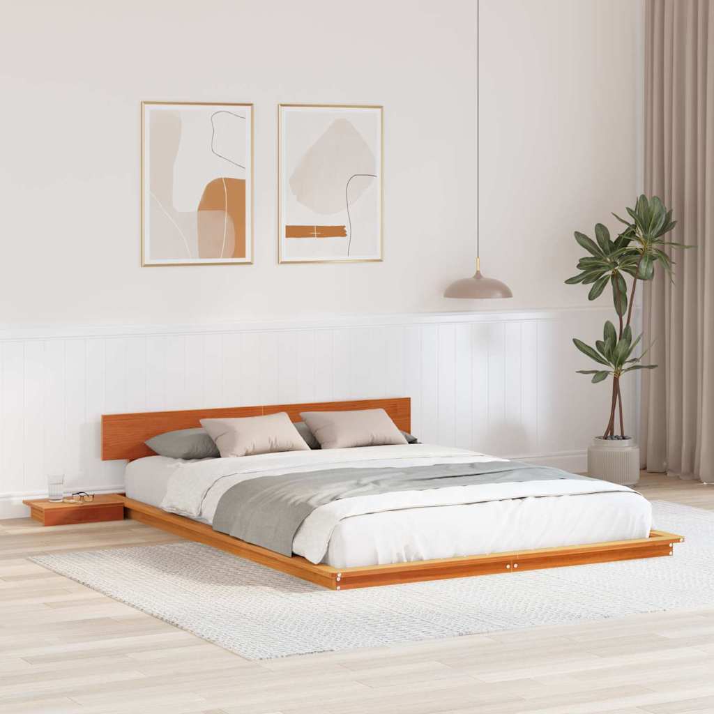 Cadre de lit Marron 150 x 200 cm bois - XIOS