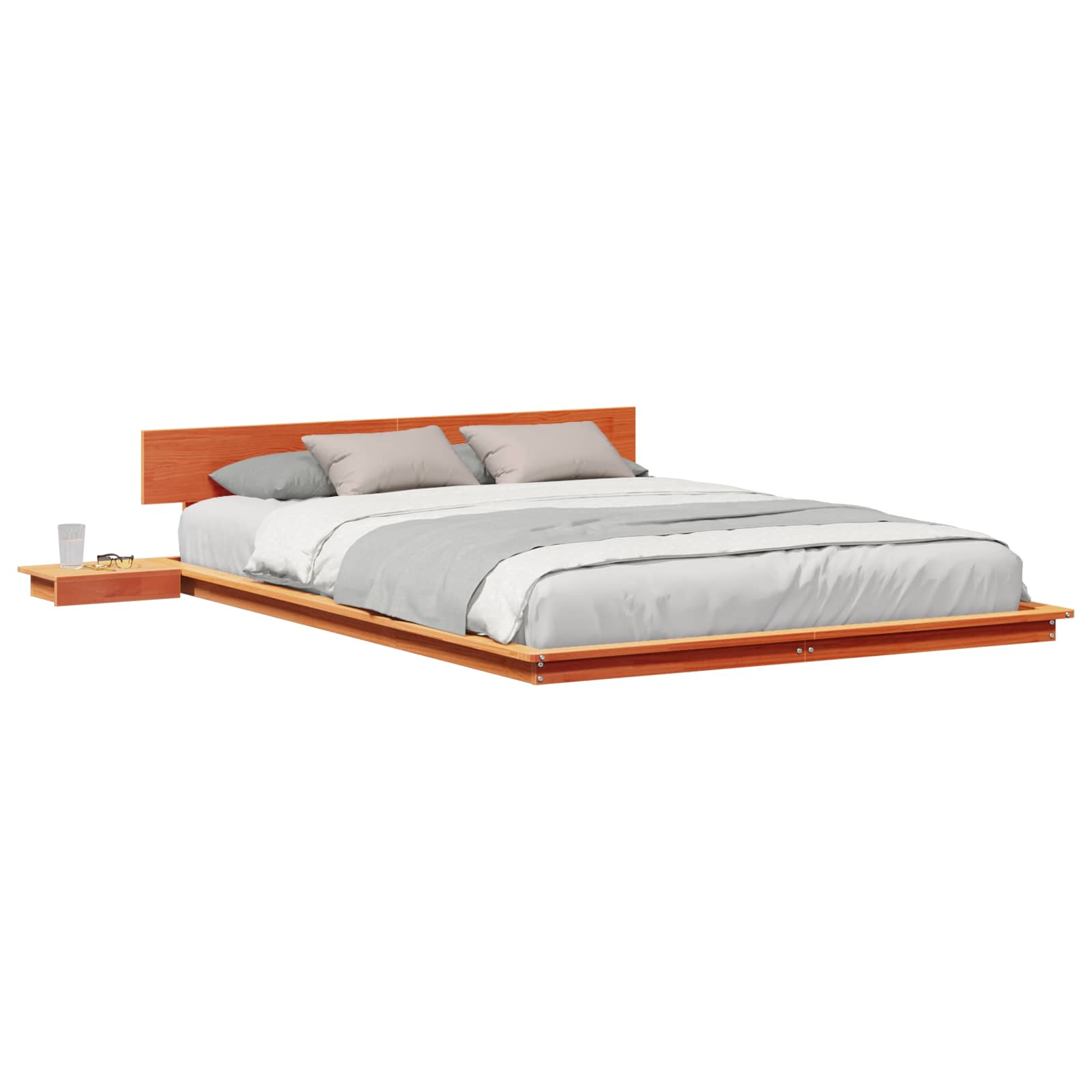 Cadre de lit Marron 150 x 200 cm bois - XIOS