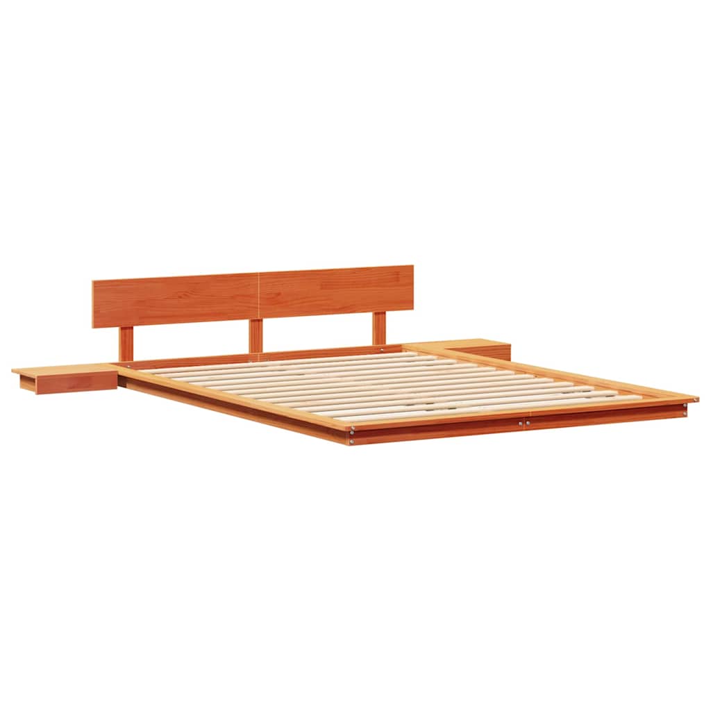 Cadre de lit Marron 150 x 200 cm bois - XIOS