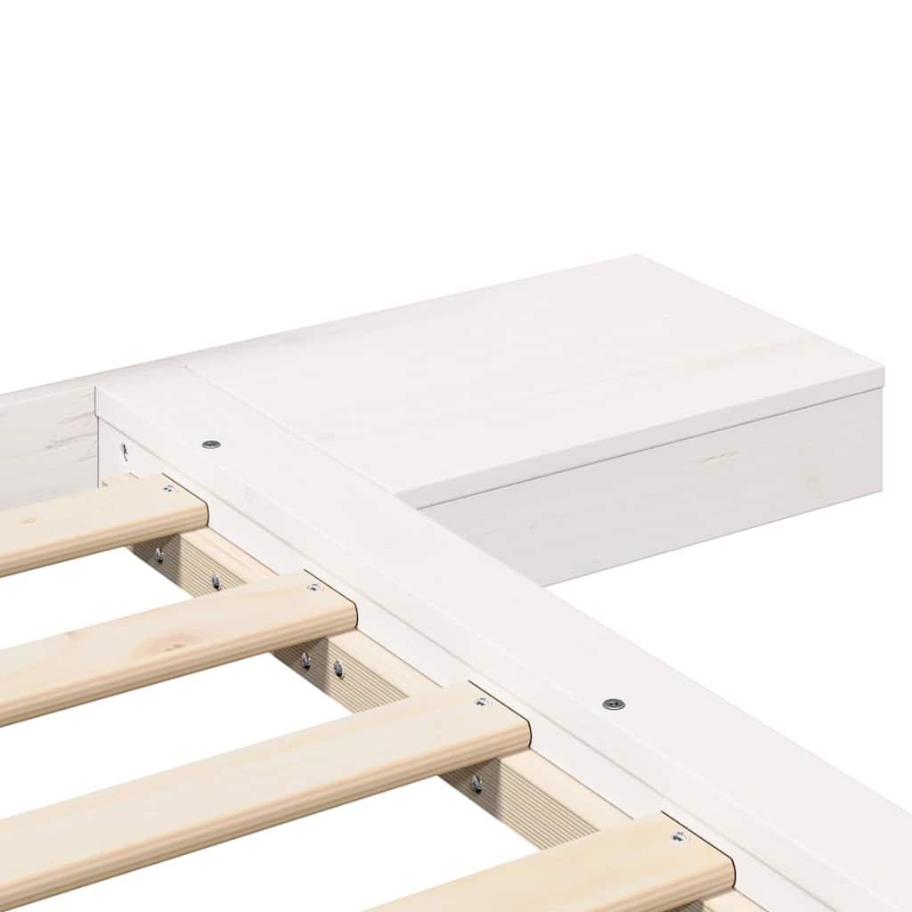 Cadre de lit Blanc 140 x 200 cm bois - XIOS