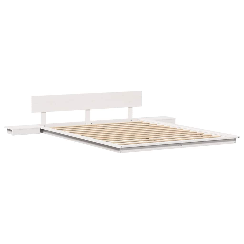 Cadre de lit Blanc 140 x 200 cm bois - XIOS