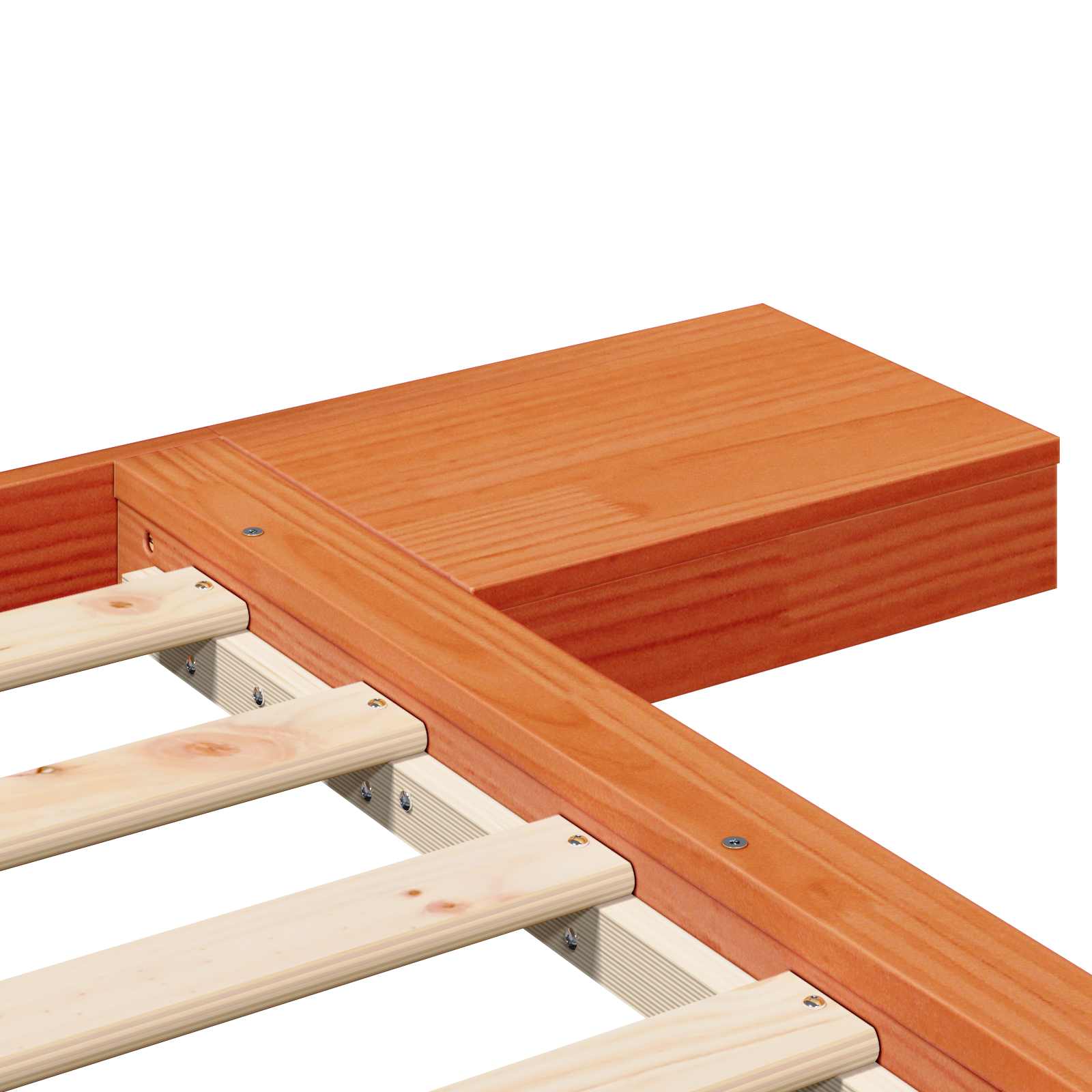 Cadre de lit Marron 120 x 200 cm bois - XIOS