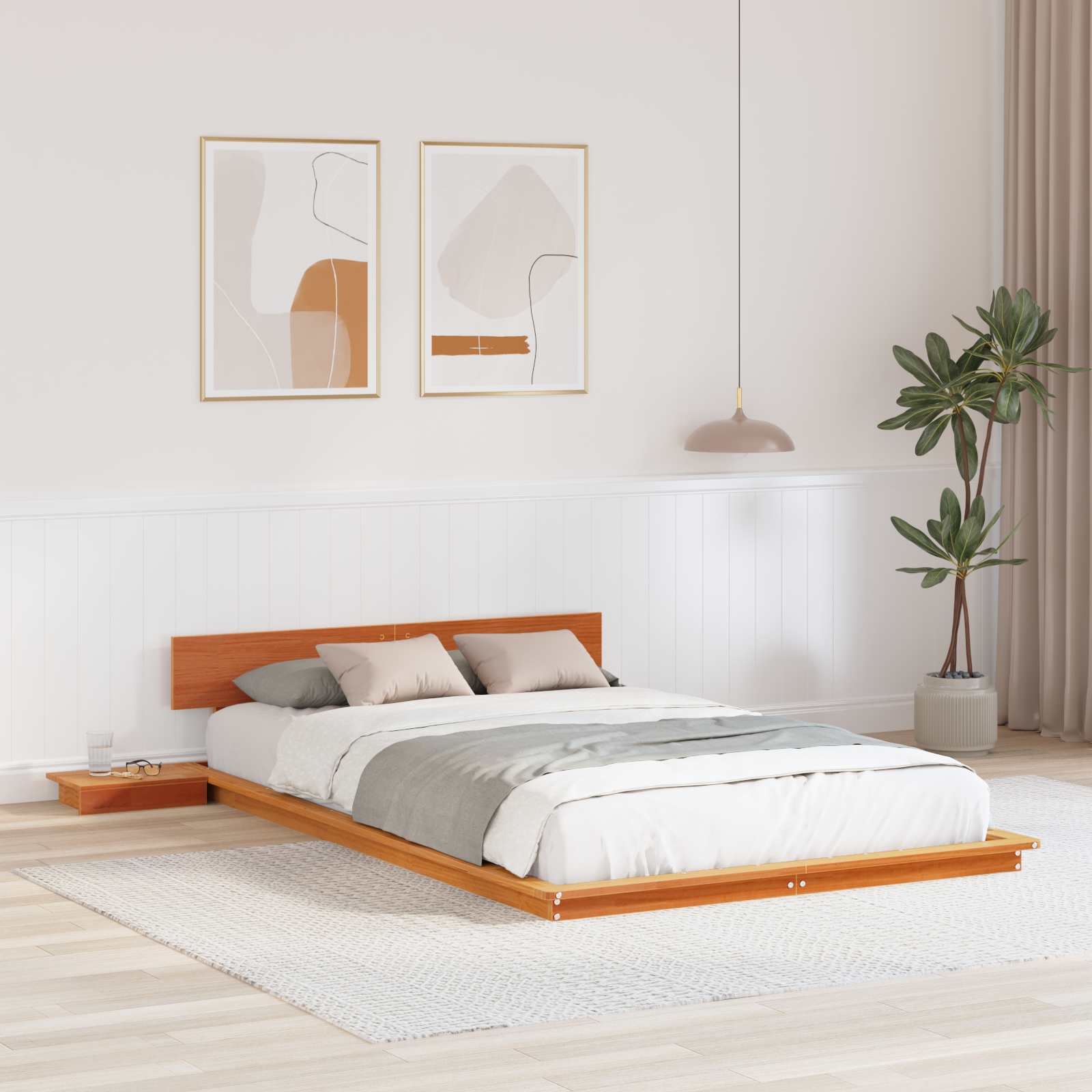 Cadre de lit Marron 120 x 200 cm bois - XIOS