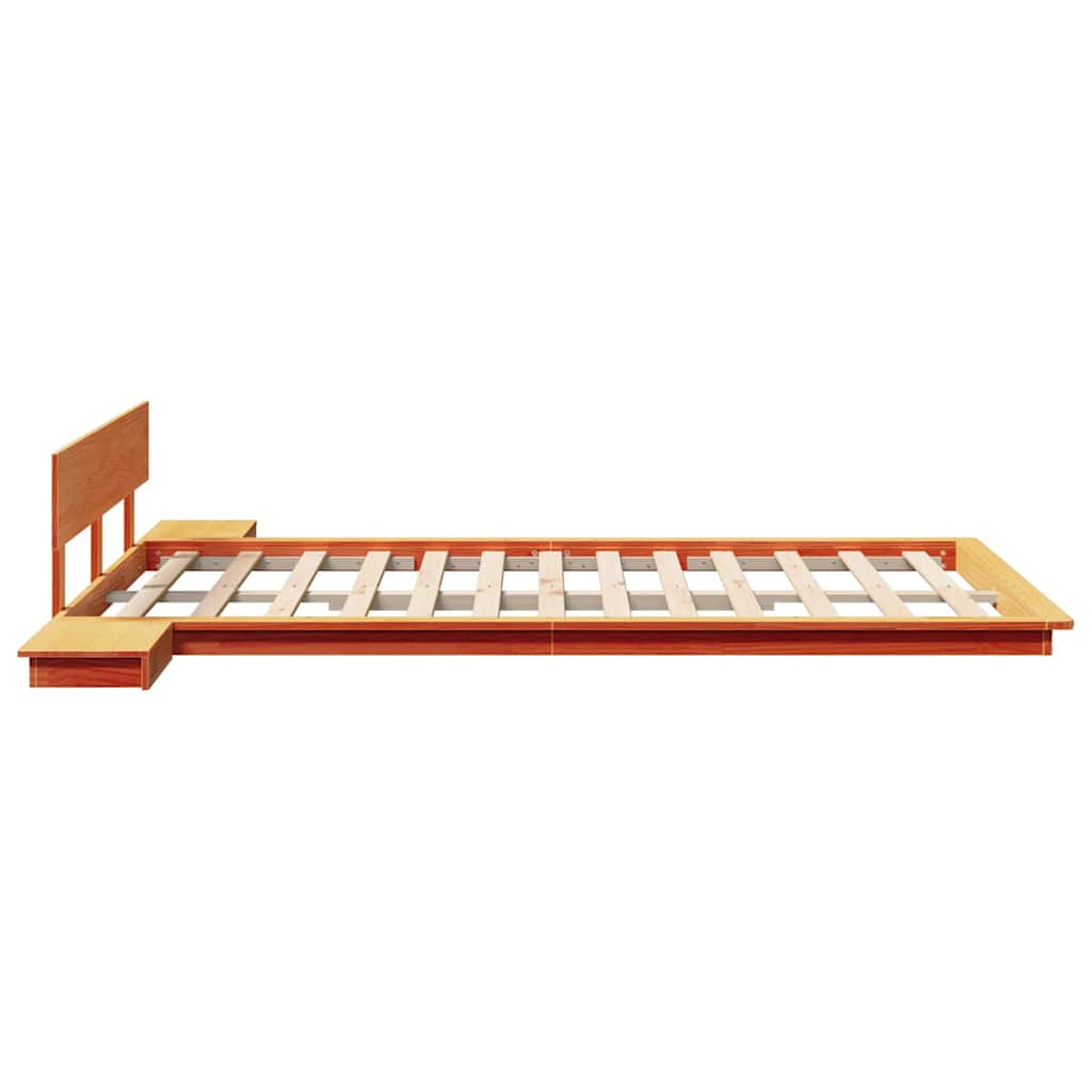 Cadre de lit Marron 135 x 190 cm bois - XIOS
