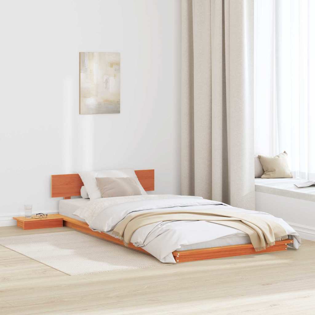 Cadre de lit Marron 80 x 200 cm bois - XIOS