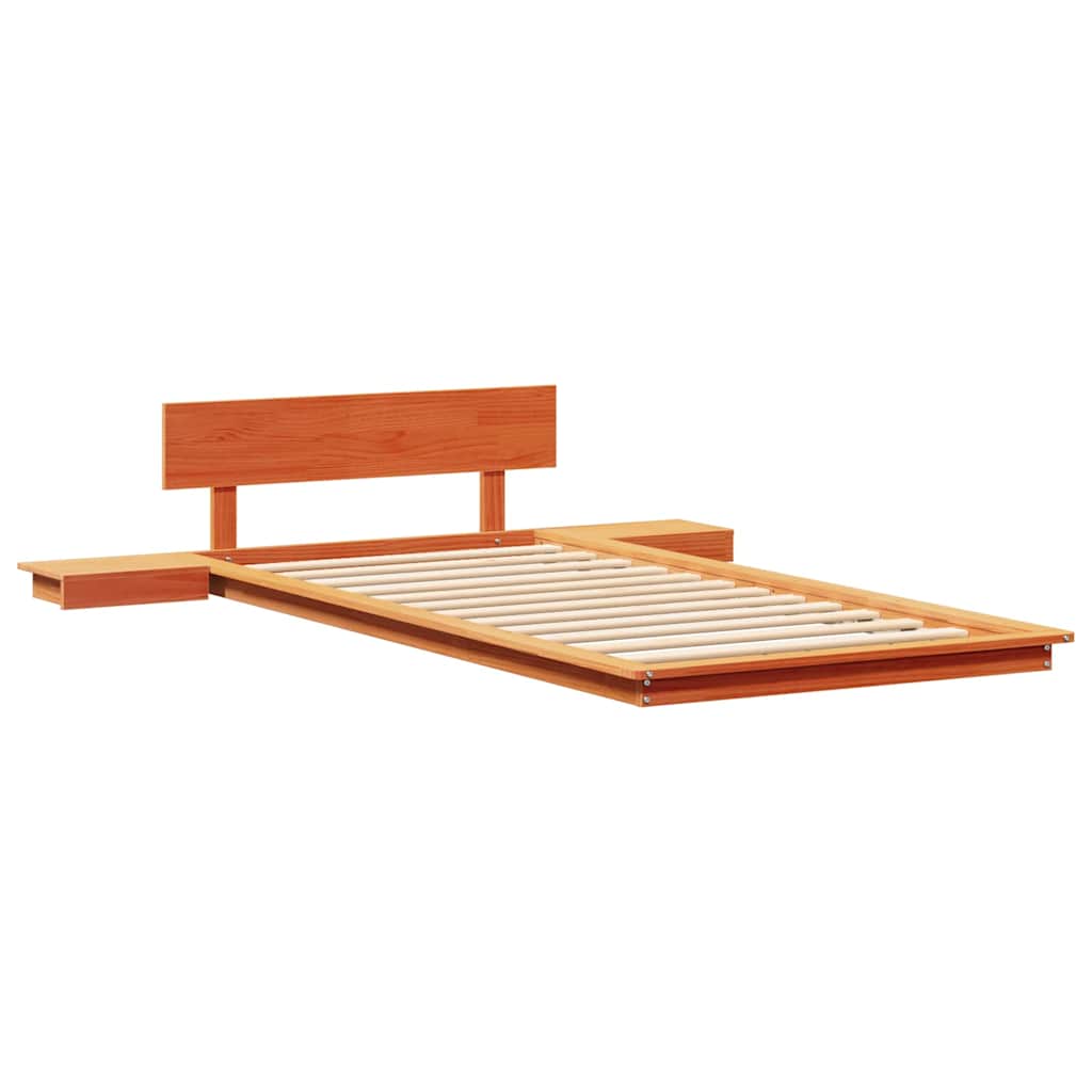 Cadre de lit Marron 75 x 190 cm bois - XIOS