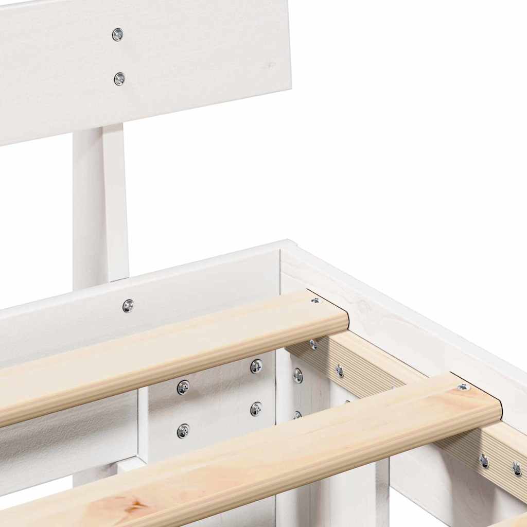 Cadre de lit avec tête de lit Blanc 90 x 200 cm - XIOS