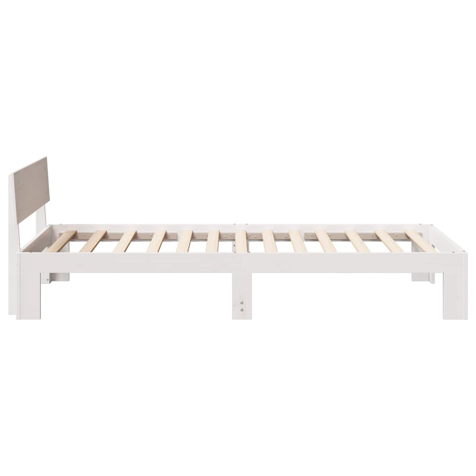 Cadre de lit avec tête de lit Blanc 90 x 200 cm Pin massif - XIOS