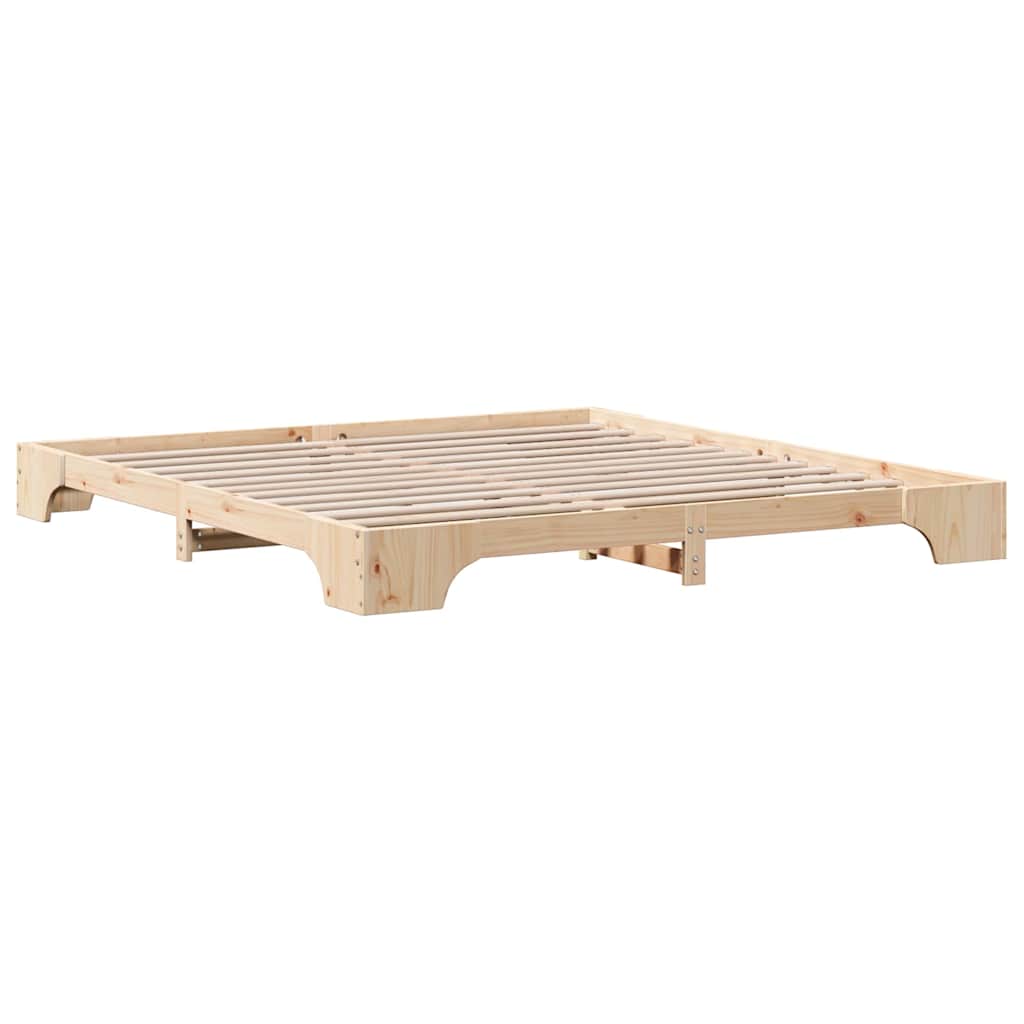 Cadre de lit Naturel 200 x 200 cm Pin massif - XIOS