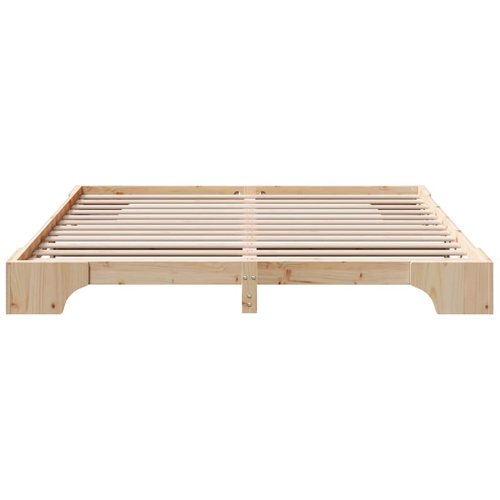 Cadre de lit Pin massif 200 x 200 cm Bois massif en pin - XIOS