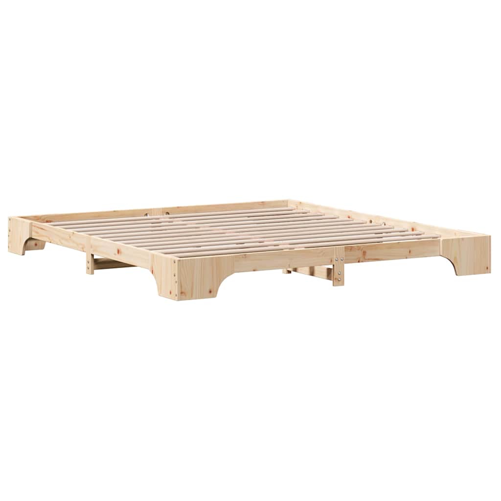 Cadre de lit Naturel 180 x 200 cm Pin massif - XIOS